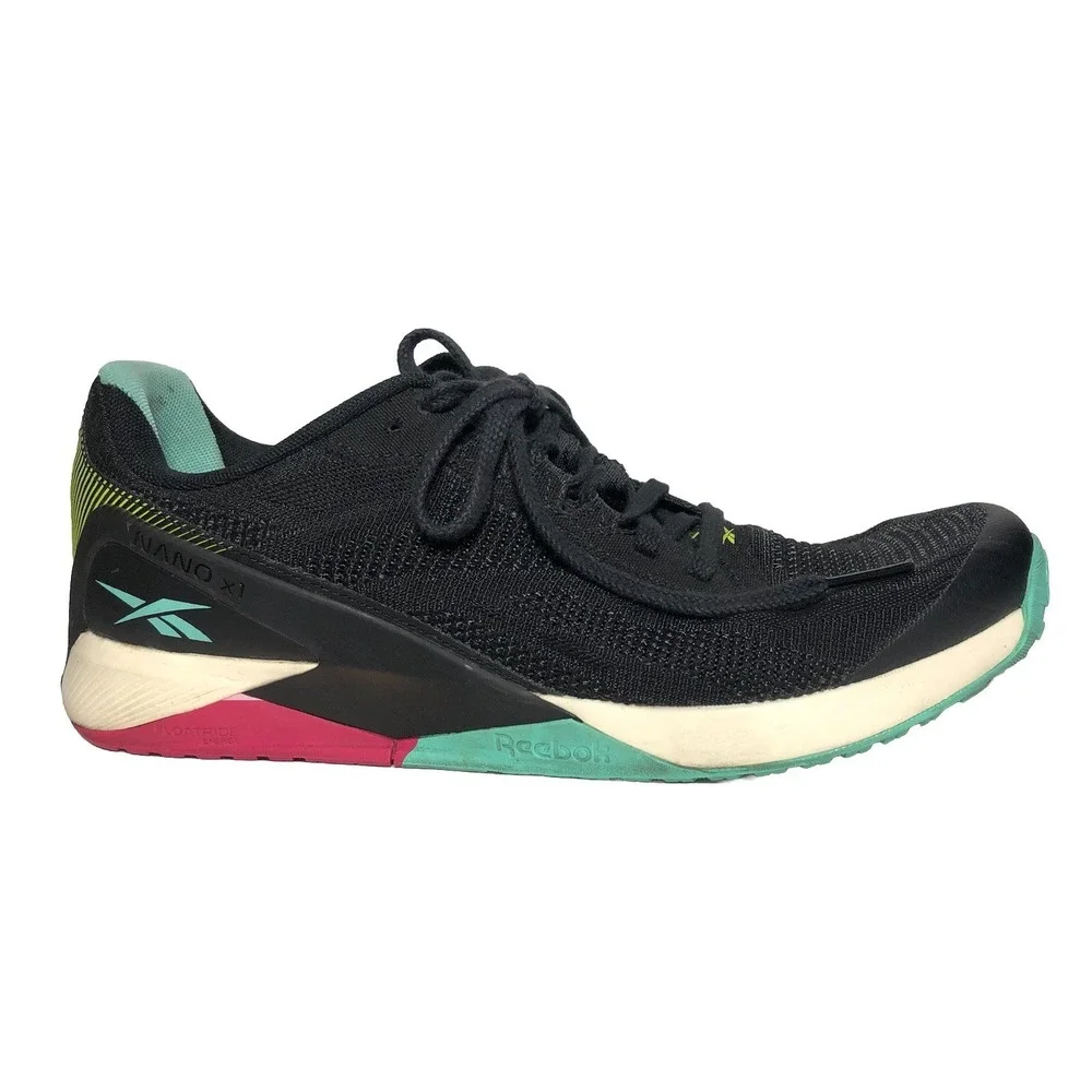 Reebok Nano X1 Mens Training Shoes‎ Black Aqua Pink Size 10.5 H03049
